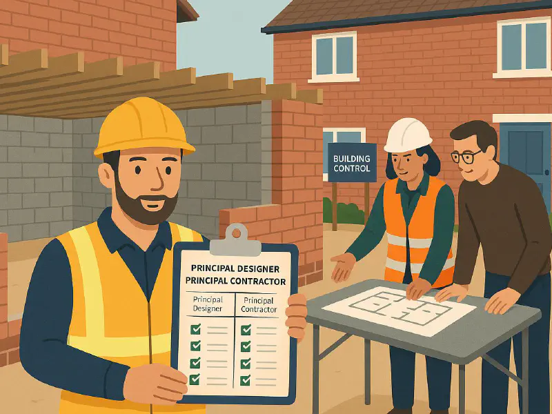 Principal Designer vs Principal Contractor on small jobs: who does what and how to stay compliant featured image