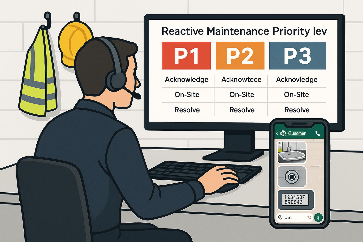 Reactive maintenance priorities for contractors: simple P1, P2, P3 rules, UK SLAs and evidence you can trust featured image