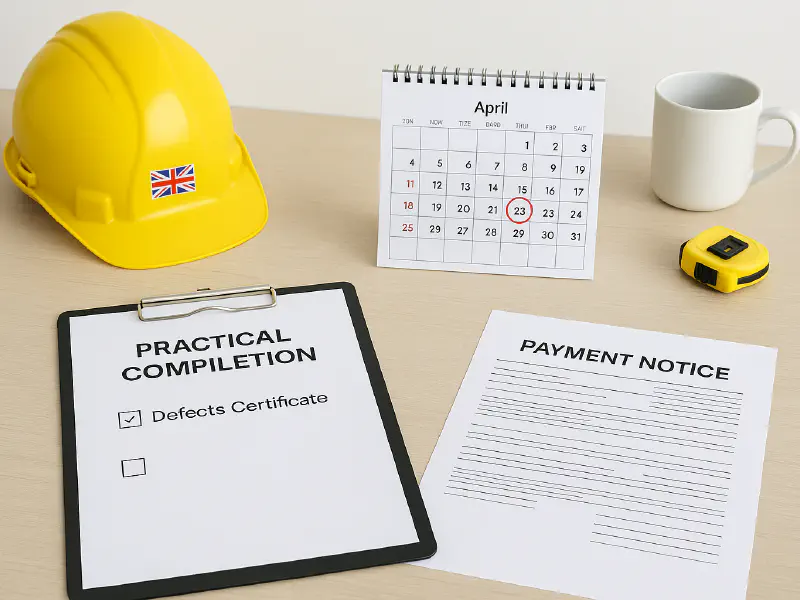 Release of retention in construction: JCT and NEC payment timeline, letters and automation tips featured image