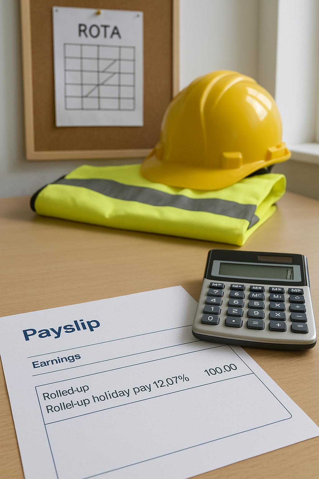Rolled-up holiday pay for trades: who it applies to, 12.07 percent calculator and payslip wording featured image
