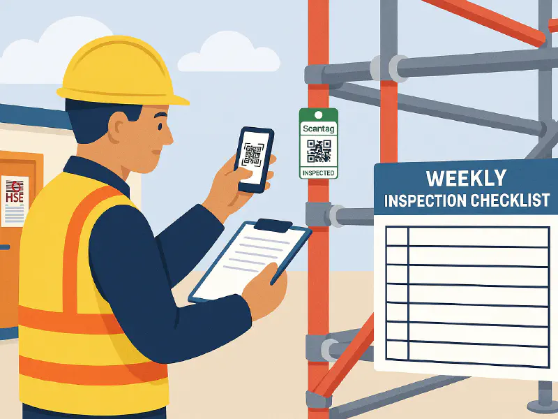 Scaffold inspection checklist: UK legal requirements, 7 day rule and QR tag setup featured image