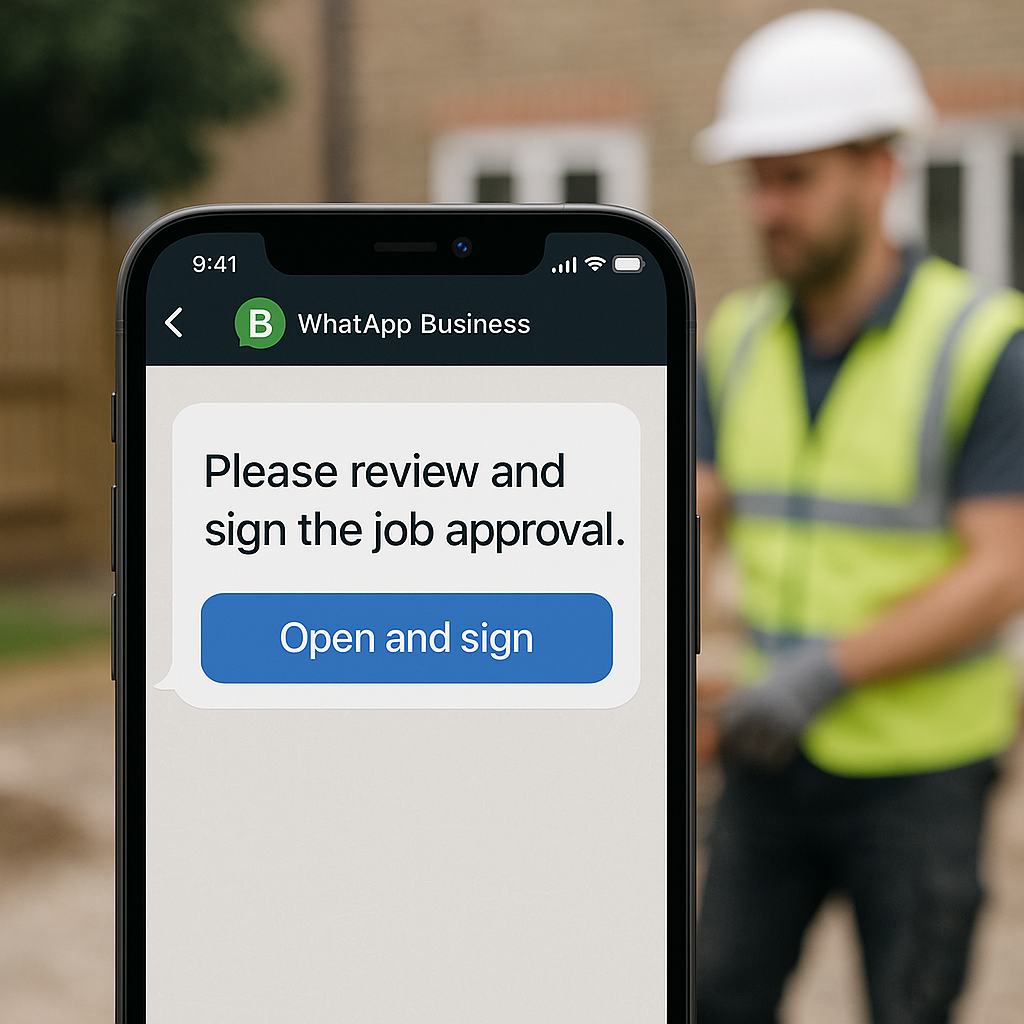 Send a DocuSign link on WhatsApp: fast, legal approvals for UK jobs featured image