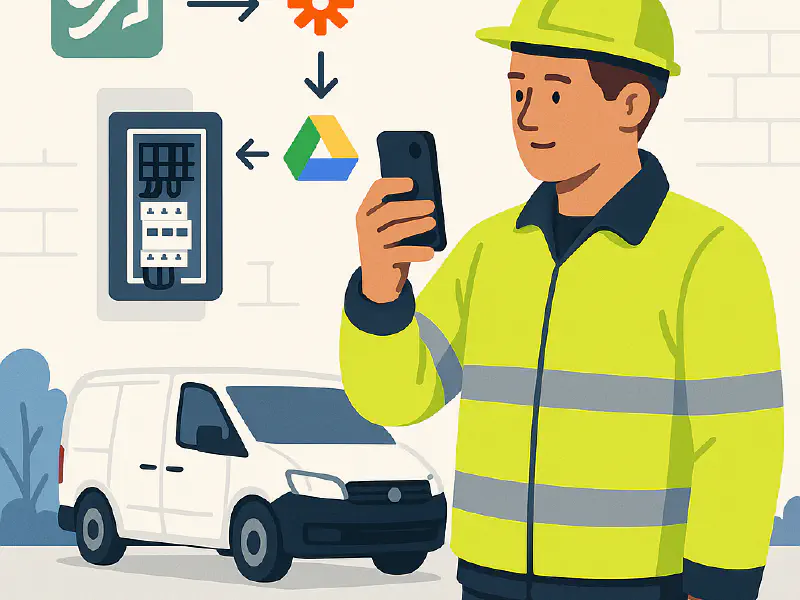 ServiceM8 to Google Drive with Zapier UK how to auto save job photos into client folders featured image