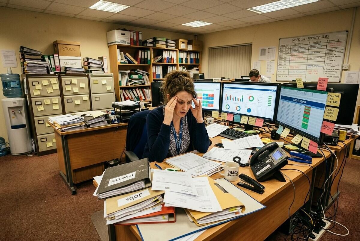 Operations board showing the complexity of scheduling multiple field service engineers across regions
