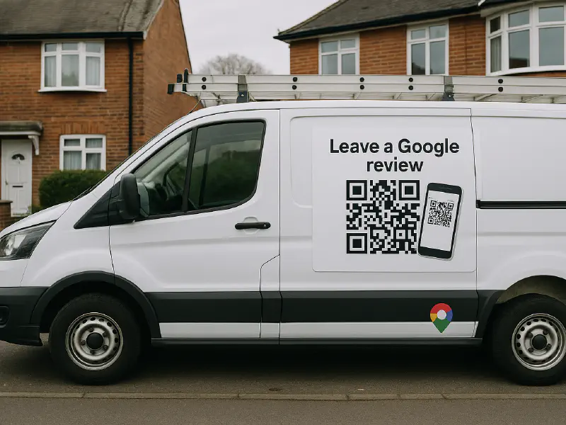 Set up a Google reviews QR code for your vans and invoices: build the link, print it and automate follow ups featured image