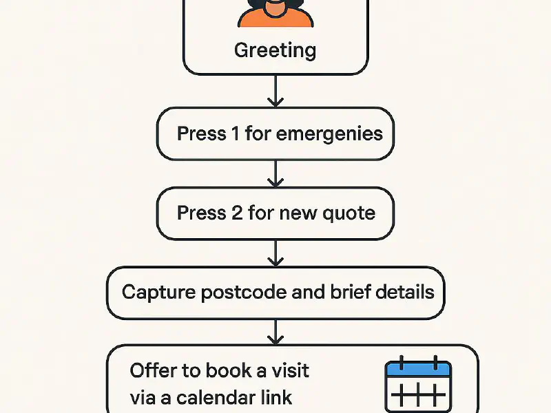 Set up an AI receptionist that books jobs: Twilio Studio + Calendly for trades featured image