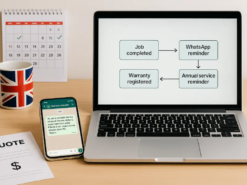 Set up WhatsApp warranty activation reminders that turn into annual service work featured image