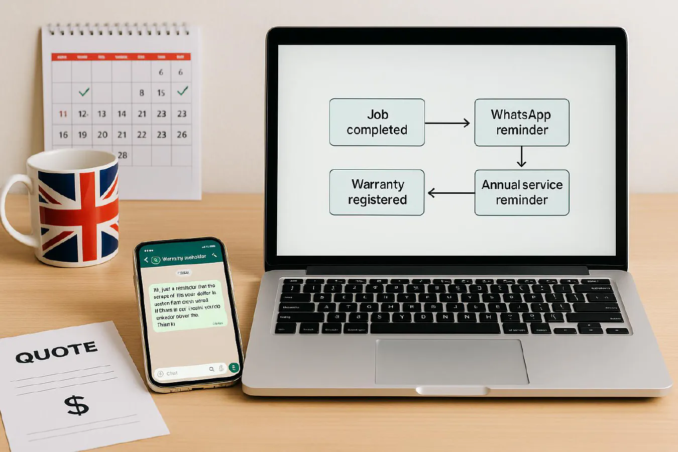 Set up WhatsApp warranty activation reminders that turn into annual service work featured image