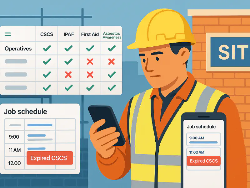 Skills matrix for construction: link Google Sheets to your calendar to block unsafe bookings featured image