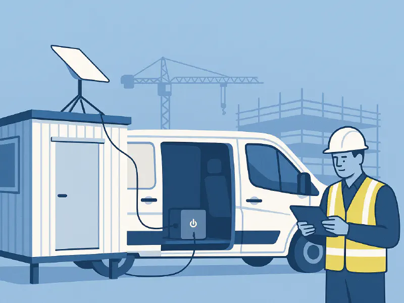 Starlink for building sites: setup, power from a van, best plans and CCTV tips featured image