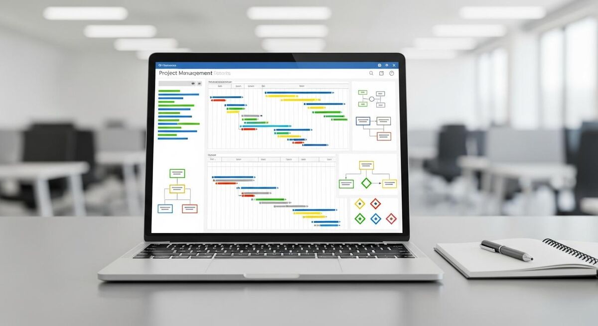 Digital dashboard showing project milestone progress bars