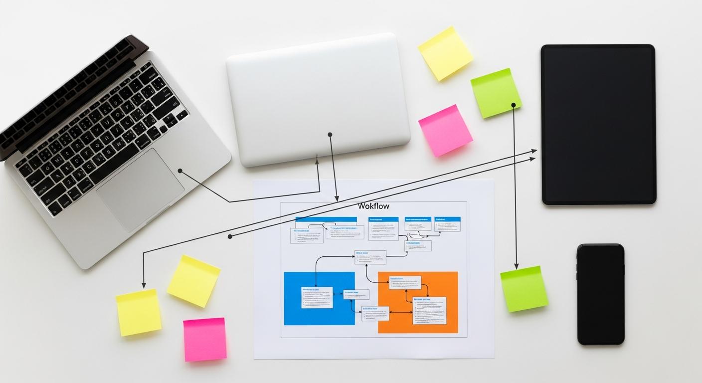 Four connected software layers illustrated as stacked blocks