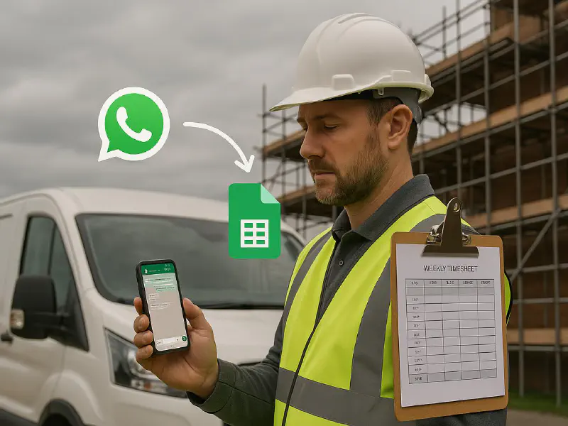 WhatsApp timesheets for site crews: free template, Google Sheets workflow and UK compliance featured image