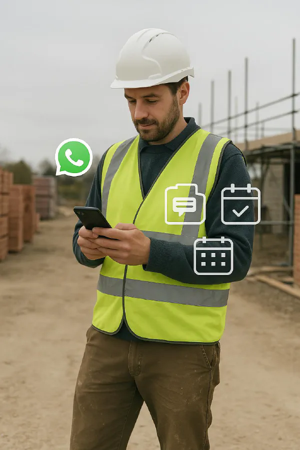 WhatsApp-first lead triage for trades: auto-replies that book surveys in 10 minutes featured image