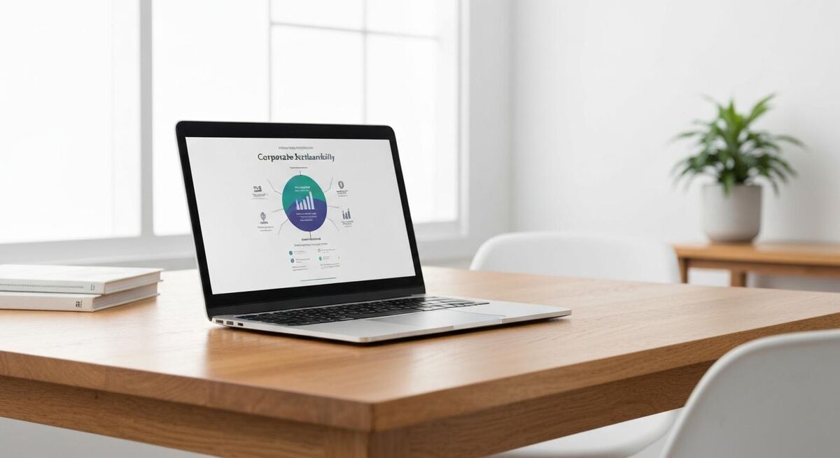 Laptop showing a Google Business Profile suspension notification on screen